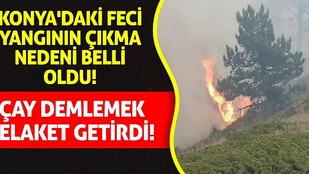 Konya'daki feci yangının çıkma nedeni belli oldu! Çay demlemek felaket getirdi!