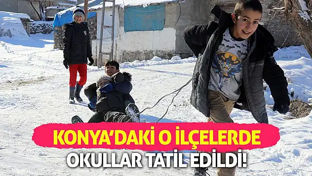 Konya'daki o ilçelerde okullar tatil edildi!