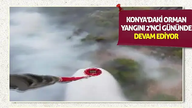 Konya'daki orman yangını 2'nci gününde devam ediyor
