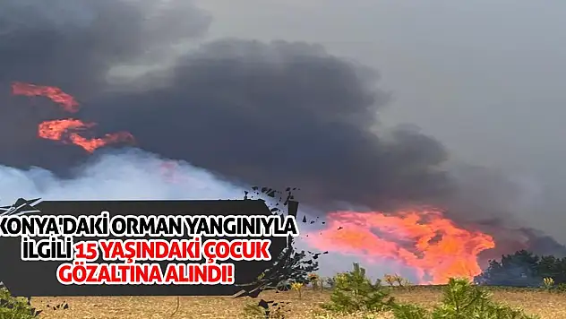 Konya'daki orman yangınıyla ilgili 15 yaşındaki çocuk gözaltına alındı!