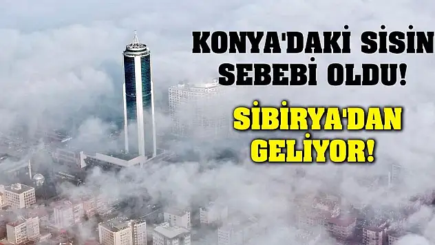 Konya'daki sisin sebebi oldu! Sibirya'dan geliyor!