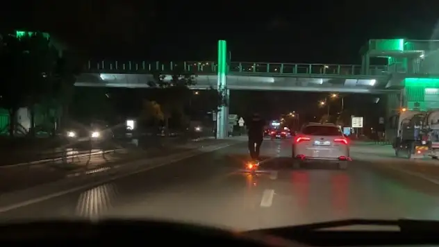 Konya'daki sürücü kendini yarış oyununda sandı!