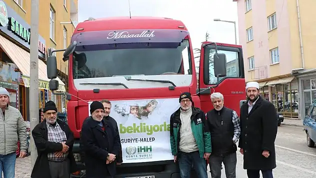 Konya'dan Suriye'ye yardım tırı gönderildi