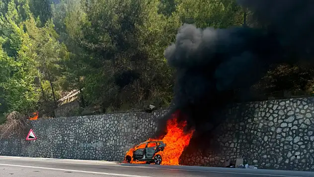 Konyalı ailenin tatil dönüşü kabusa döndü: Alev topuna dönen otomobil ormanı yaktı...