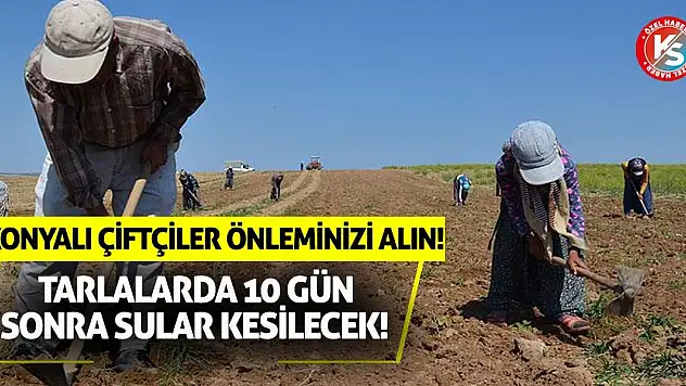 Konyalı çiftçiler önleminizi alın! Tarlalarda 10 gün sonra sular kesilecek!