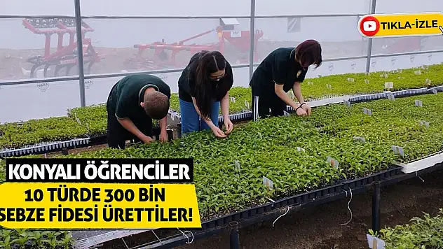 Konyalı Öğrenciler 10 Türde 300 Bin Sebze Fidesi Ürettiler!