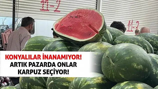 Konyalılar inanamıyor! Artık pazarda onlar karpuz seçiyor!