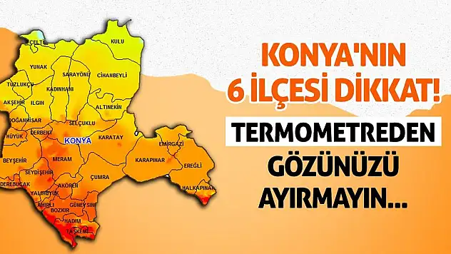 Konya'nın 6 İlçesi Dikkat! Termometreden Gözünüzü Ayırmayın!