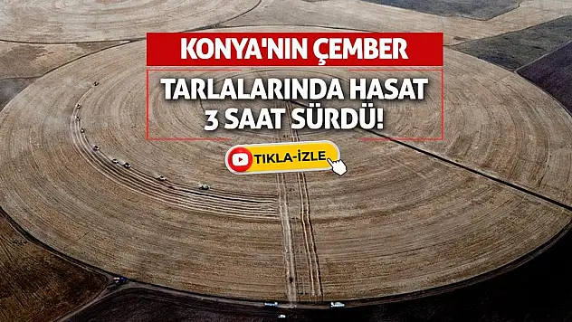 Konya'nın Çember Tarlalarında Hasat 3 Saat Sürdü!