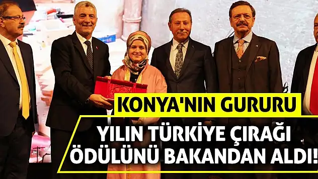 Konya'nın Gururu Yılın Türkiye Çırağı Ödülünü Bakan Bolat'tan Aldı