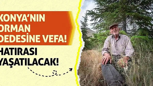 Konya'nın 'Orman Dedesi'ne Vefa! Hatırası Yaşatılacak!