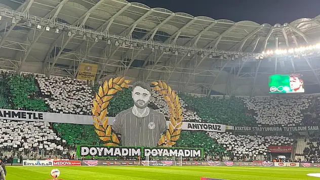 Konyaspor -  Fenerbahçe maçında duygu yüklü anlar! On binler Ahmet Çalık'ın andı
