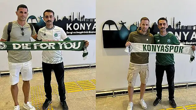 Konyaspor'da uçaklar arka arkaya indi! İki yeni transfer Konya'da