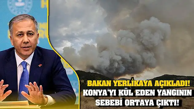 Konya'yı kül eden yangının sebebi ortaya çıktı! Bakan Yerlikaya açıkladı!