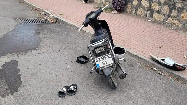 Küçük çocuk kontrolden çıkan motordan savruldu!