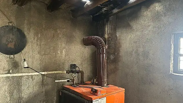 Kulu'da kalorifer dairesinde yangın