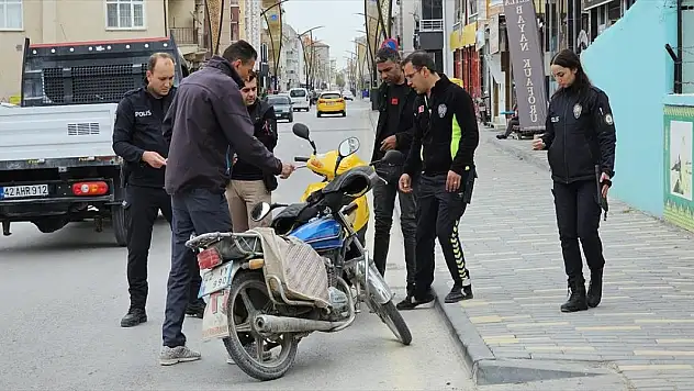Kulu'da motosiklet sürücüleri denetlendi
