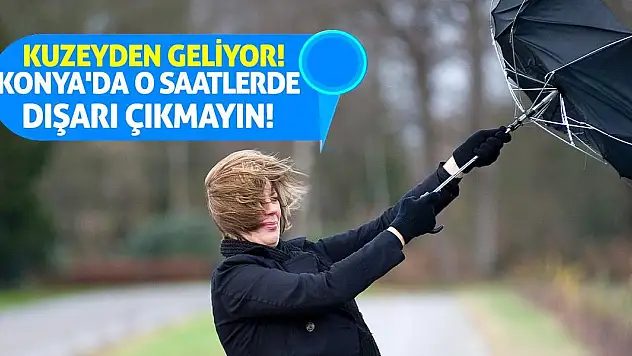 Kuzeyden Geliyor! Konya'da O Saatlerde Dışarı Çıkmayın!