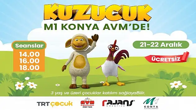 Kuzucuk, M1 Konya AVM'de çocuklarla buluşuyor