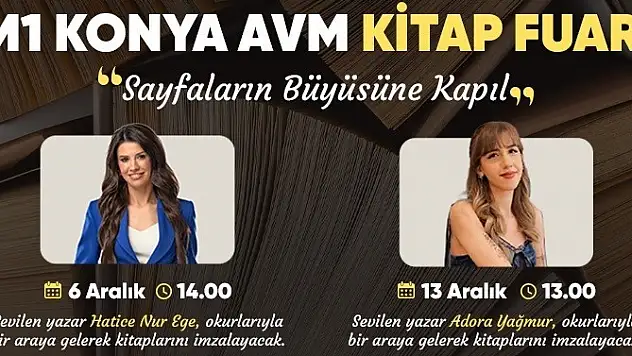 M1 Konya AVM'de imza günleri ve Kitap Fuarı başlıyor