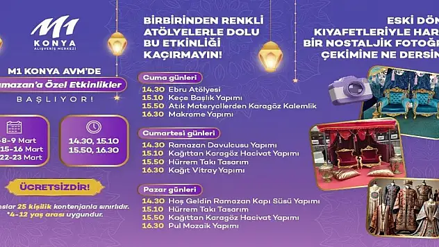 M1 Konya AVM'de Ramazan programı devam ediyor