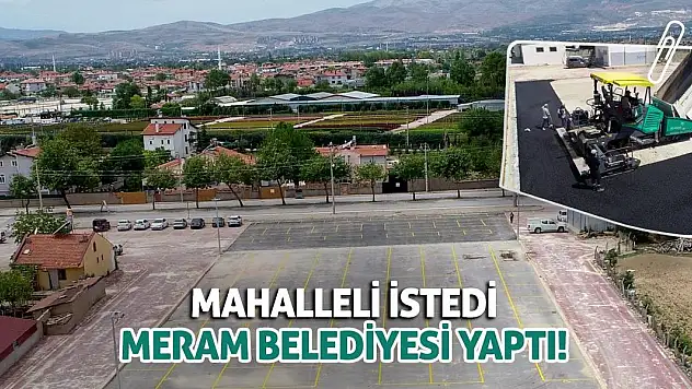 Mahalleli İstedi Meram Belediyesi Yaptı!