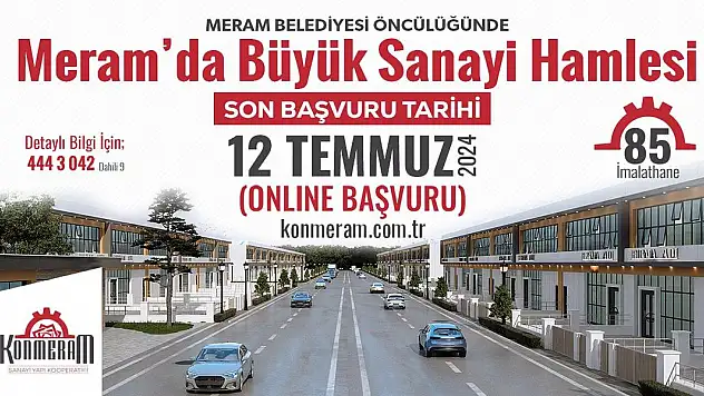 Meram'da büyük sanayi hamlesi