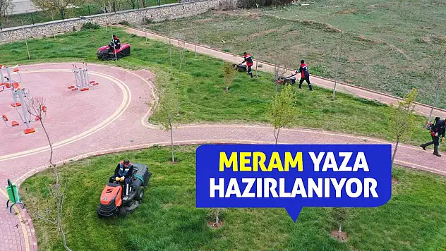 Meram'da tüm yeşil alanlar yaza hazırlanıyor