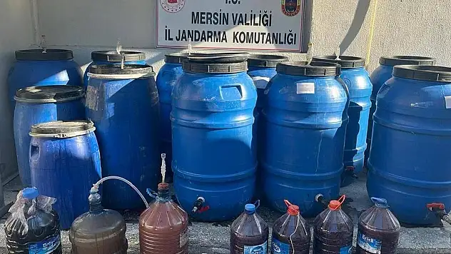 Mersin'de 3 ton sahte içki ele geçirildi