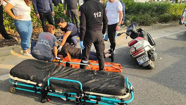 Motosikletin çarptığı kadın ağır yaralandı