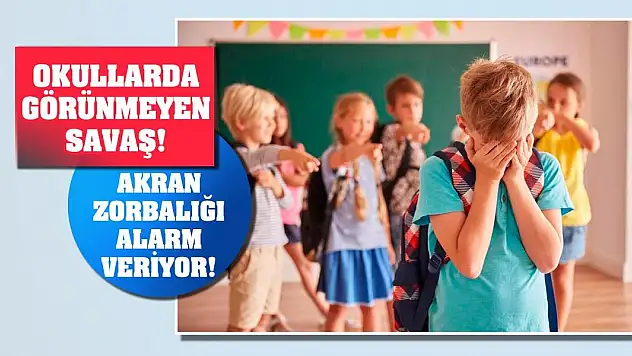 Okullarda görünmeyen savaş! Akran zorbalığı alarm veriyor!