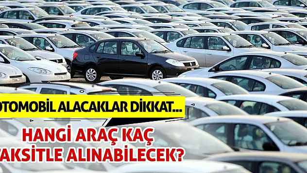 Otomobil Alacaklar Dikkat... Hangi Araç Kaç Taksitle Alınabilecek?