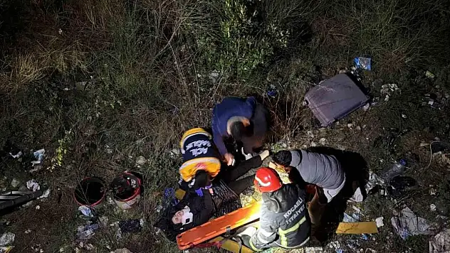 Özçekim yapmak isterken düşen genç kadın böyle kurtarıldı