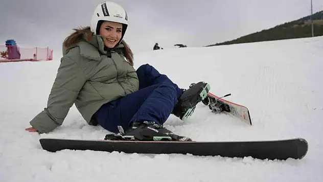 Palandöken'de kayak keyfi başladı