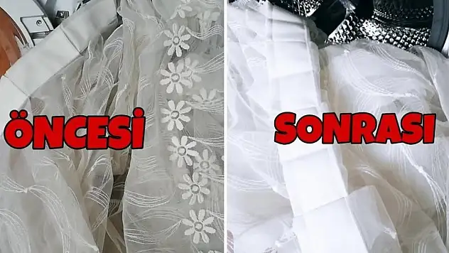Perdeleriniz bu teknikle kar beyaz oluyor ve perdelerdeki sarı lekeler yok oluyor