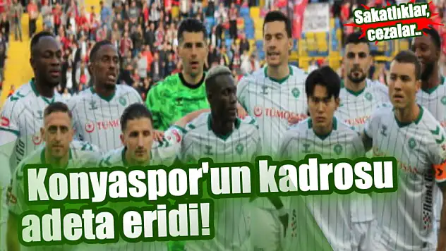 Sakatlıklar, cezalar.. Konyaspor'un kadrosu adeta eridi!