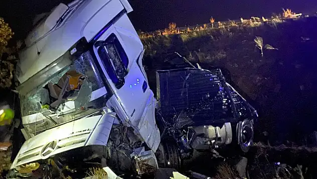 Şarampole devrilen TIR'ın sürücüsü öldü
