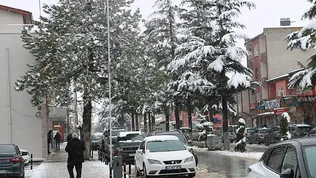 Sarayönü'nde kar yağışı sürüyor