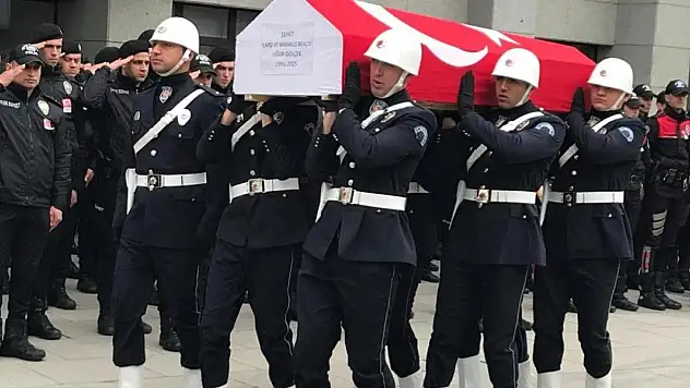 Şehit bekçi Uğur Gölçek için tören düzenlendi