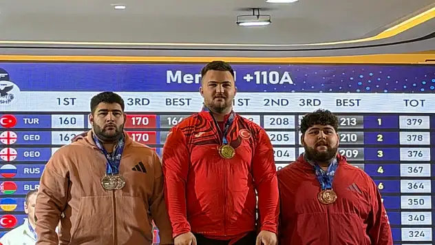 Selçuklu Belediyesporlu halterci Avrupa Şampiyonu oldu