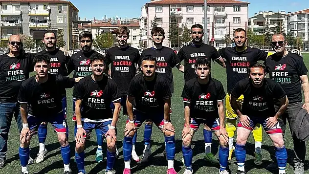 Selçuklu Dirilişspor işgalci İsrail'i protesto etti