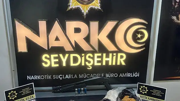 Seydişehir'de uyuşturucu ve silah ele geçirildi