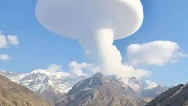 Şırnak'ta mantar bulutu görüldü