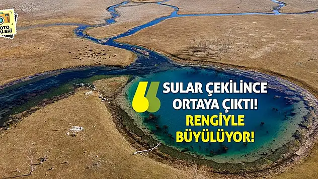 Sular Çekilince Ortaya Çıktı! Rengiyle Büyülüyor!
