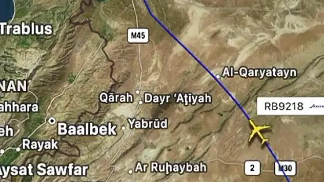 Suriye'nin başkenti Şam'dan havalanan uçaktan sinyal alınamıyor