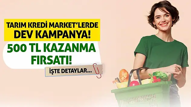 Tarım Kredi Market'lerde Dev Kampanya! 500 TL Kazanma Fırsatı!