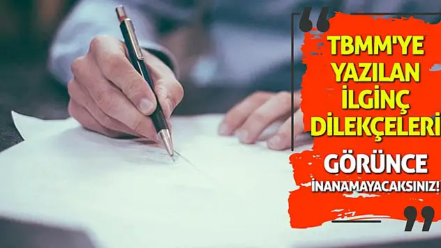 TBMM'ye yazılan ilginç dilekçeleri görünce inanamayacaksınız!