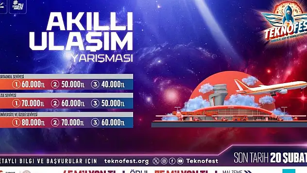 TEKNOFEST Akıllı Ulaşım Yarışması'na başvurular sürüyor