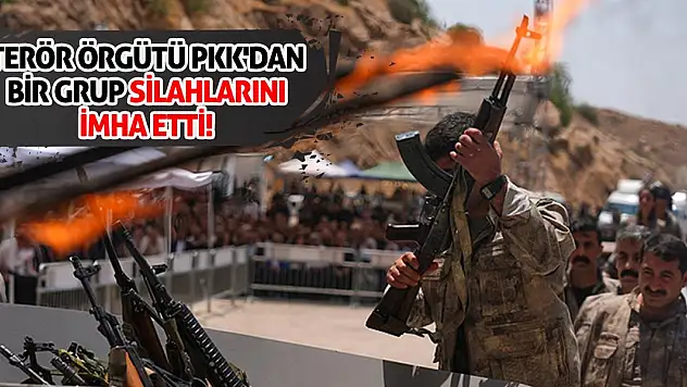 Terör örgütü PKK'dan bir grup silahlarını imha etti!