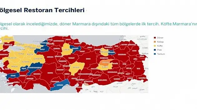 Türkiye en fazla döner ve köfte seviyor
